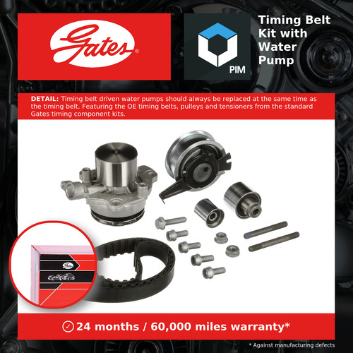 Timing belt water - &, pump