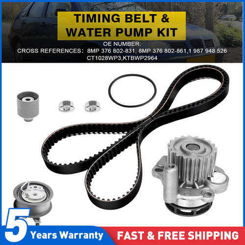Timing belt water pump kit - belt, for