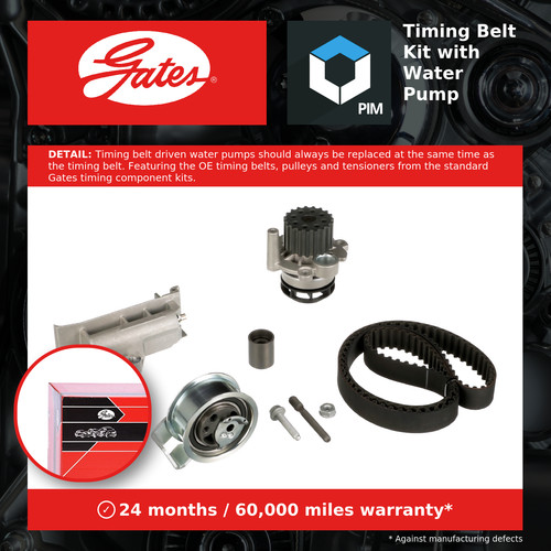 Timing belt water pump kit - belt,